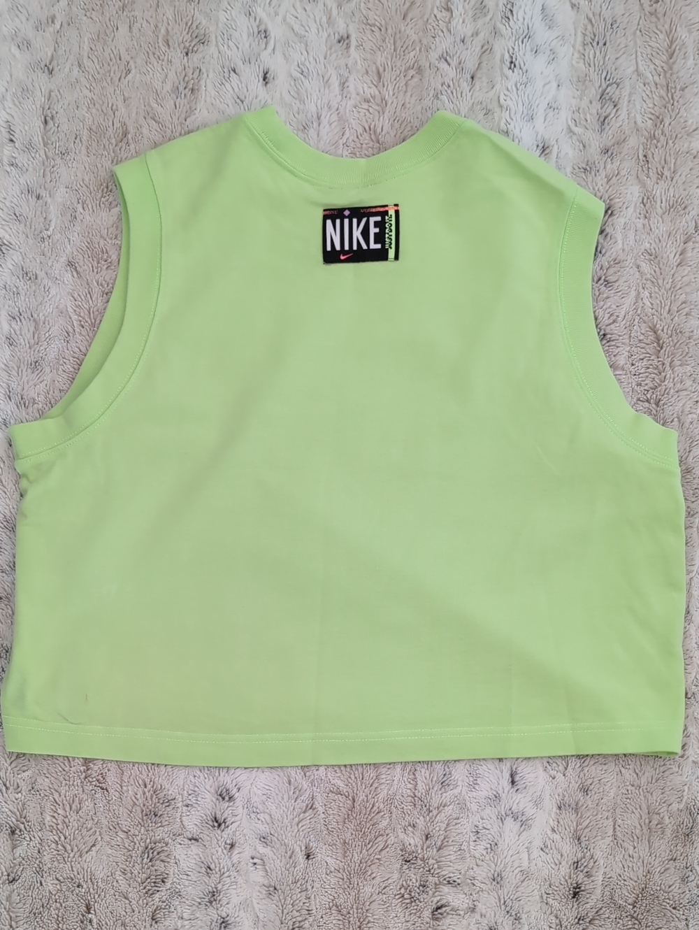 Nike Retro 80's Style Washed Ghost Green Cropped Tank